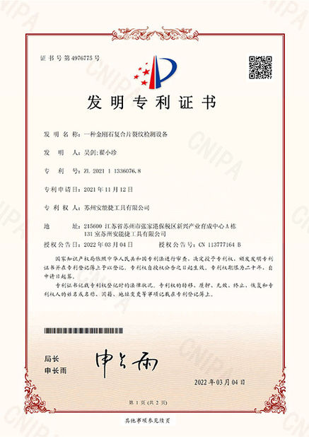 China Suzhou Energy Tool Co., Ltd. certificaten