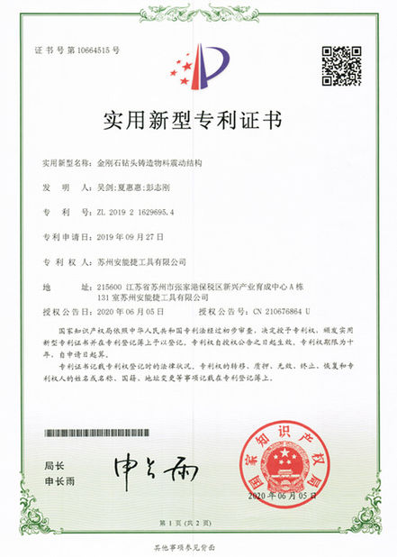 China Suzhou Energy Tool Co., Ltd. certificaten