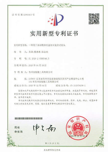 China Suzhou Energy Tool Co., Ltd. certificaten