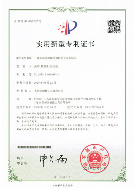 China Suzhou Energy Tool Co., Ltd. certificaten