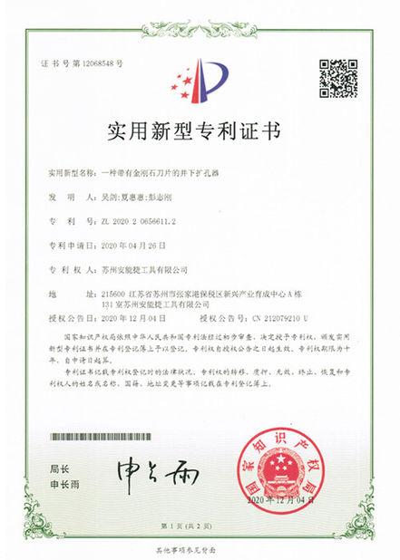 China Suzhou Energy Tool Co., Ltd. certificaten