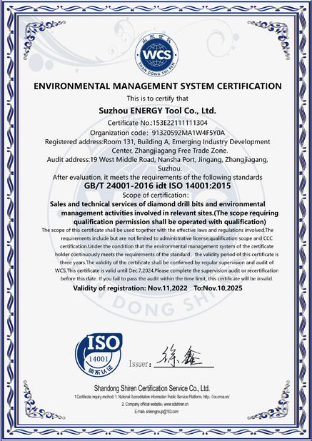 China Suzhou Energy Tool Co., Ltd. certificaten
