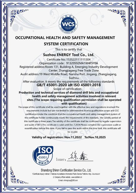 China Suzhou Energy Tool Co., Ltd. certificaten